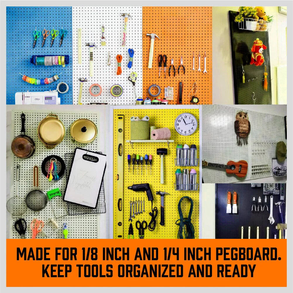 Pegboard Hooks Set 127Pc Storage Baskets Organizer Hanger