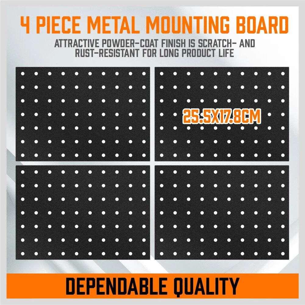 Pegboard Hooks Set 127Pc Storage Baskets Organizer Hanger