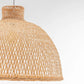 Pendant Lamp Bamboo Hand-Woven Dome Hanging Light Rattan