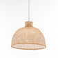 Pendant Lamp Bamboo Hand-Woven Dome Hanging Light Rattan