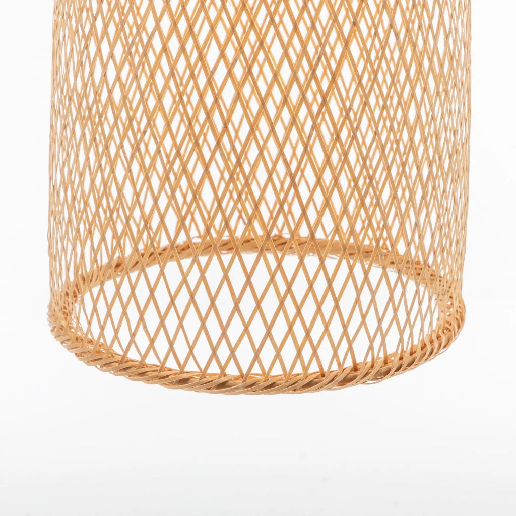 Pendant Lamp Bamboo Woven Cone Hanging Light Bell Shade
