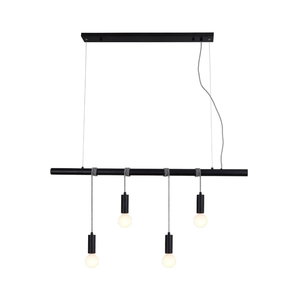 Pendant Light Bikkel 4 Lights Black - Home & Garden