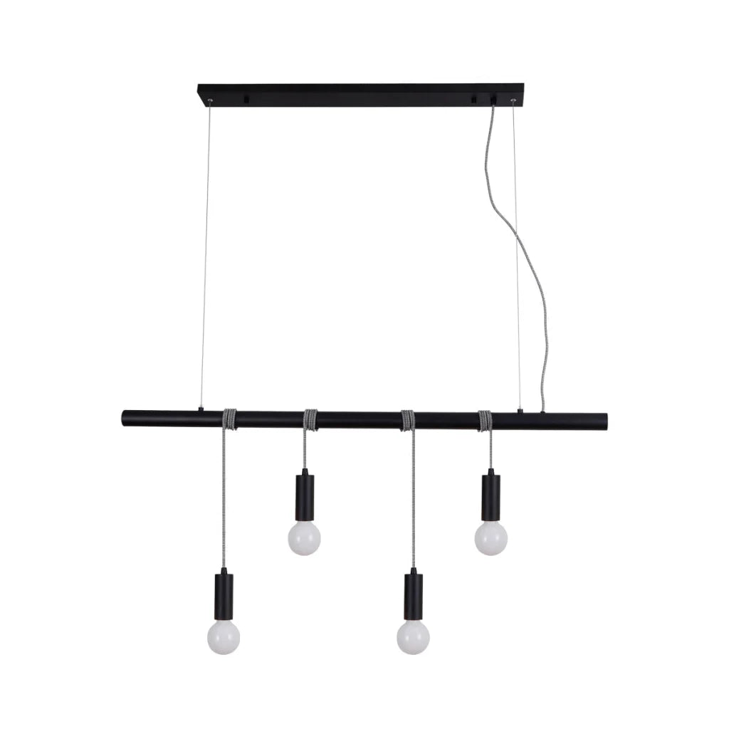 Pendant Light Bikkel 4 Lights Black - Home & Garden