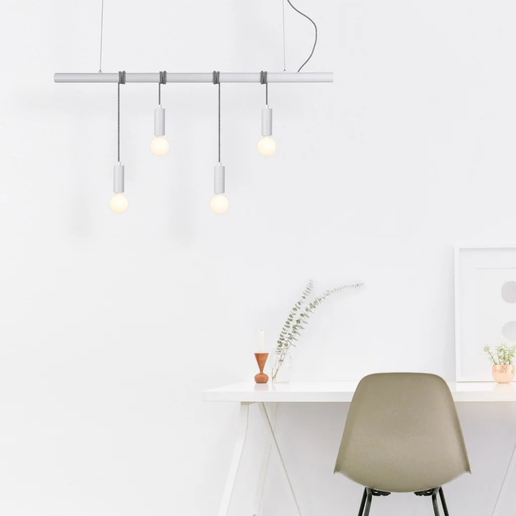 Pendant Light Bikkel 4 Lights White - Home & Garden
