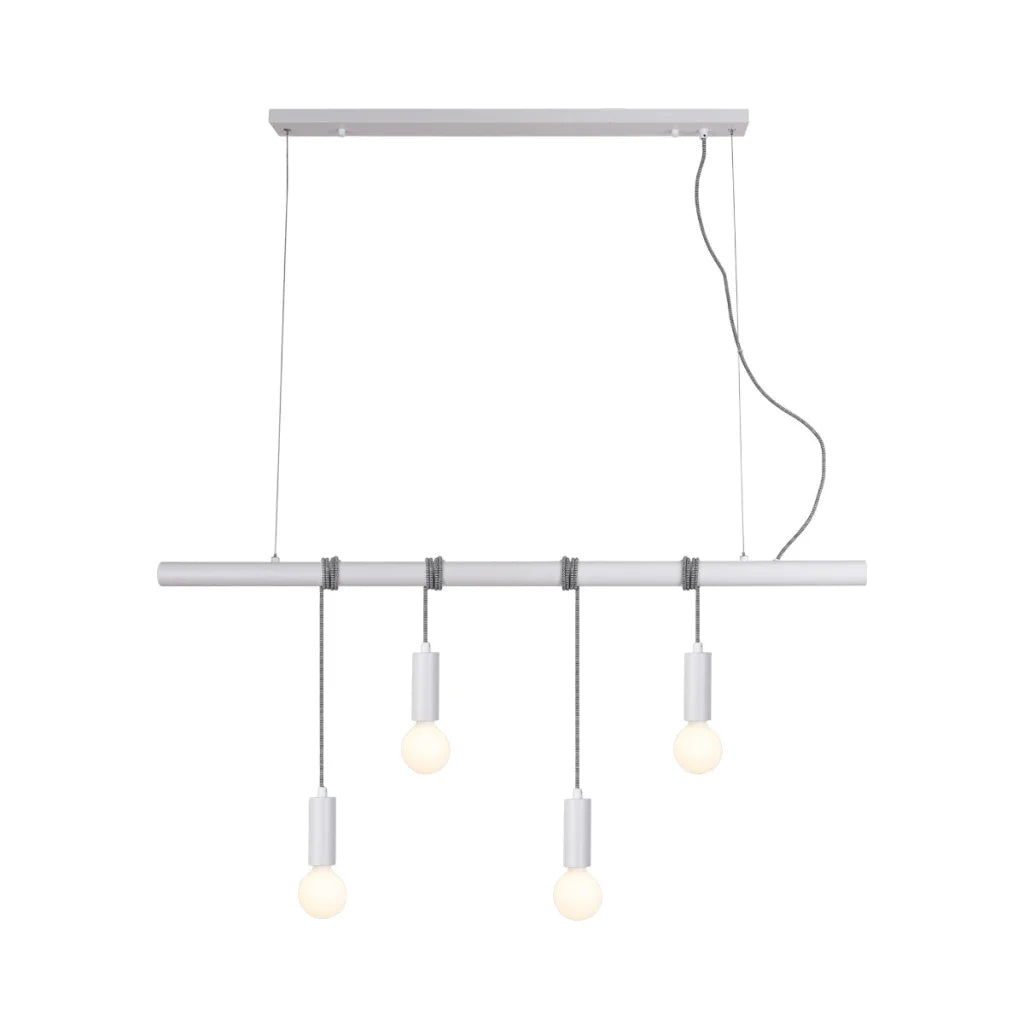 Pendant Light Bikkel 4 Lights White - Home & Garden