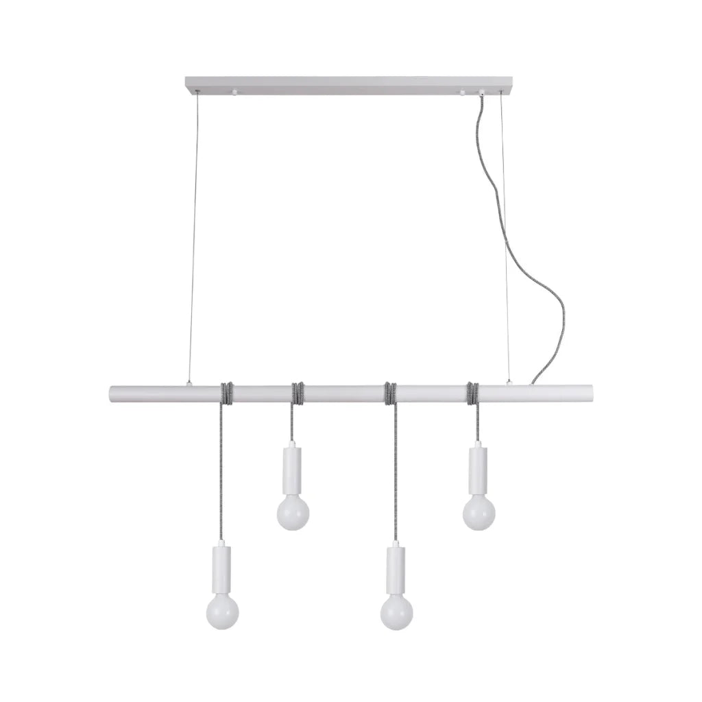 Pendant Light Bikkel 4 Lights White - Home & Garden