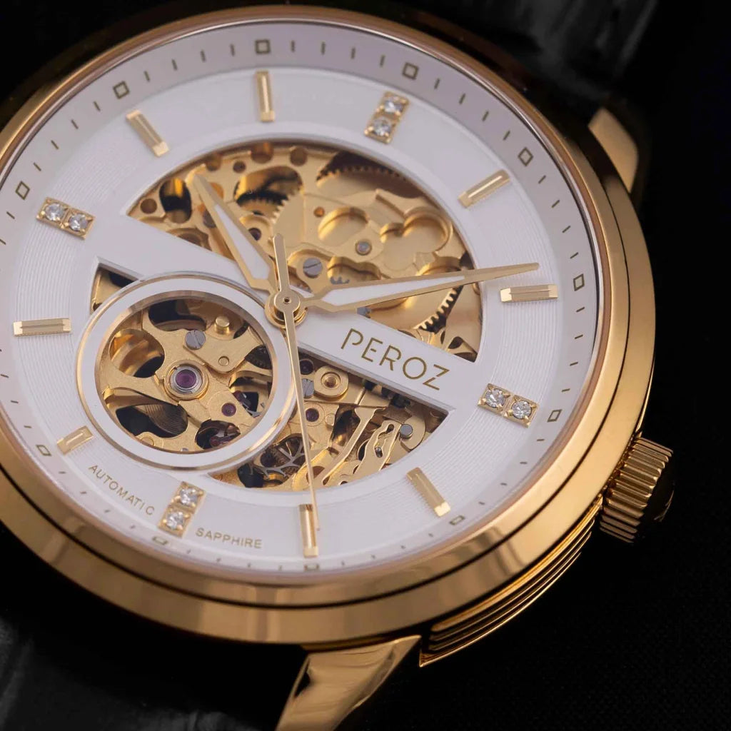 Peroz Automatic Men’s Watch - Brown Leather - Fashion >