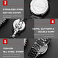 Personalized Skeleton Quartz Watch with Steel Strap for Men