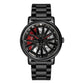 Personalized Skeleton Quartz Watch with Steel Strap for Men