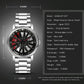Personalized Skeleton Quartz Watch with Steel Strap for Men