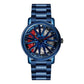 Personalized Skeleton Quartz Watch with Steel Strap for Men
