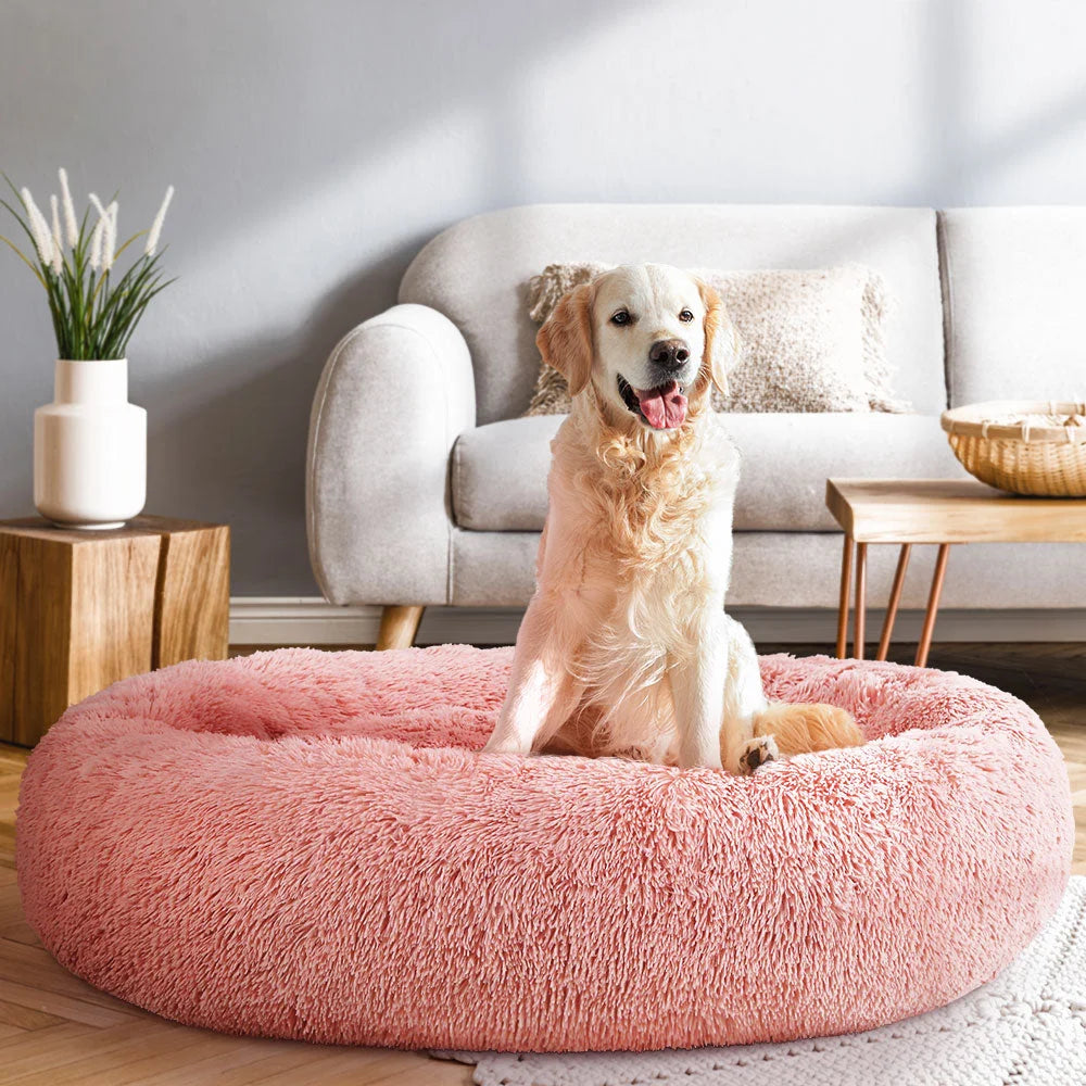 Pet Bed Dog Cat Calming Bed Extra Large 110cm - Pink