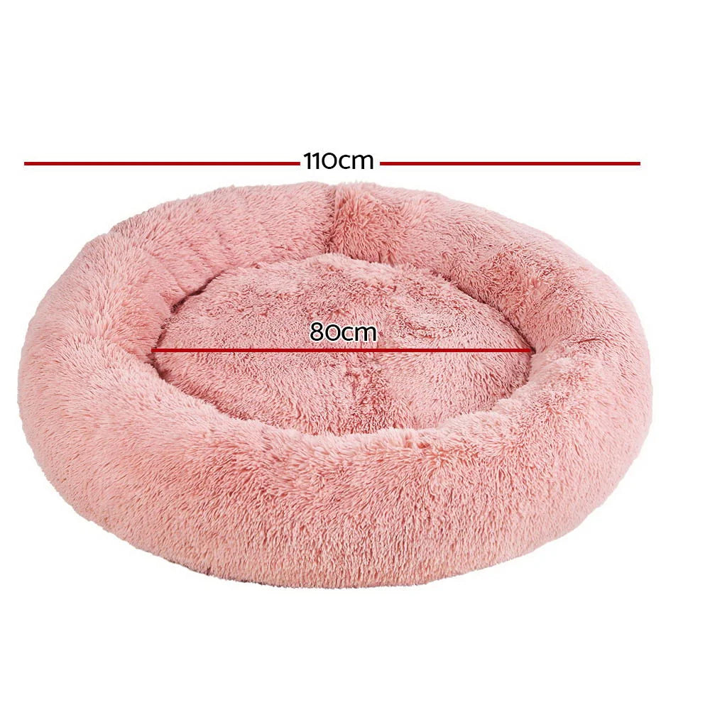 Pet Bed Dog Cat Calming Bed Extra Large 110cm - Pink