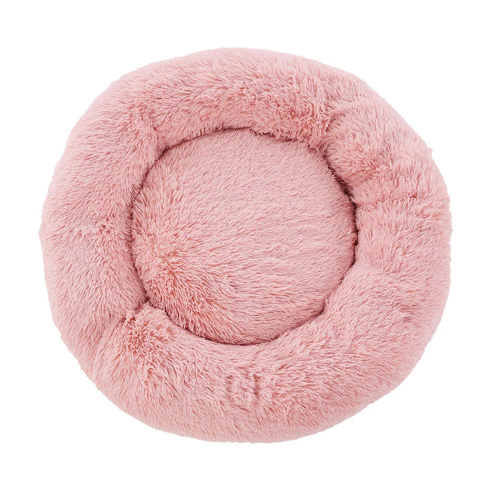 Pet Bed Dog Cat Calming Bed Large 90cm - Pink Sleeping