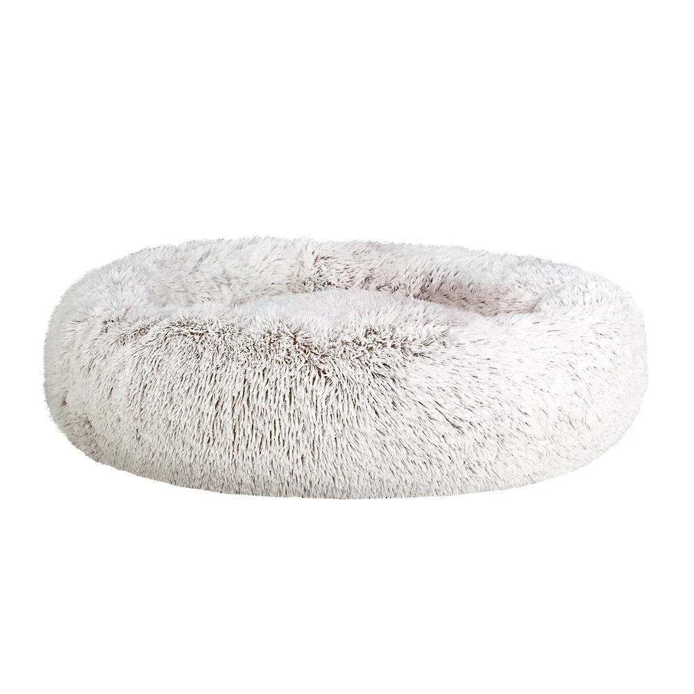 Pet Bed Dog Cat Calming Bed Large 90cm White Sleeping Comfy