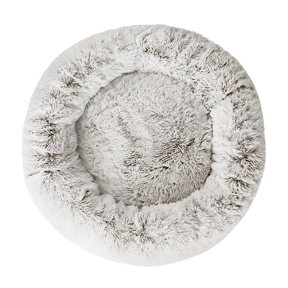 Pet Bed Dog Cat Calming Bed Large 90cm White Sleeping Comfy