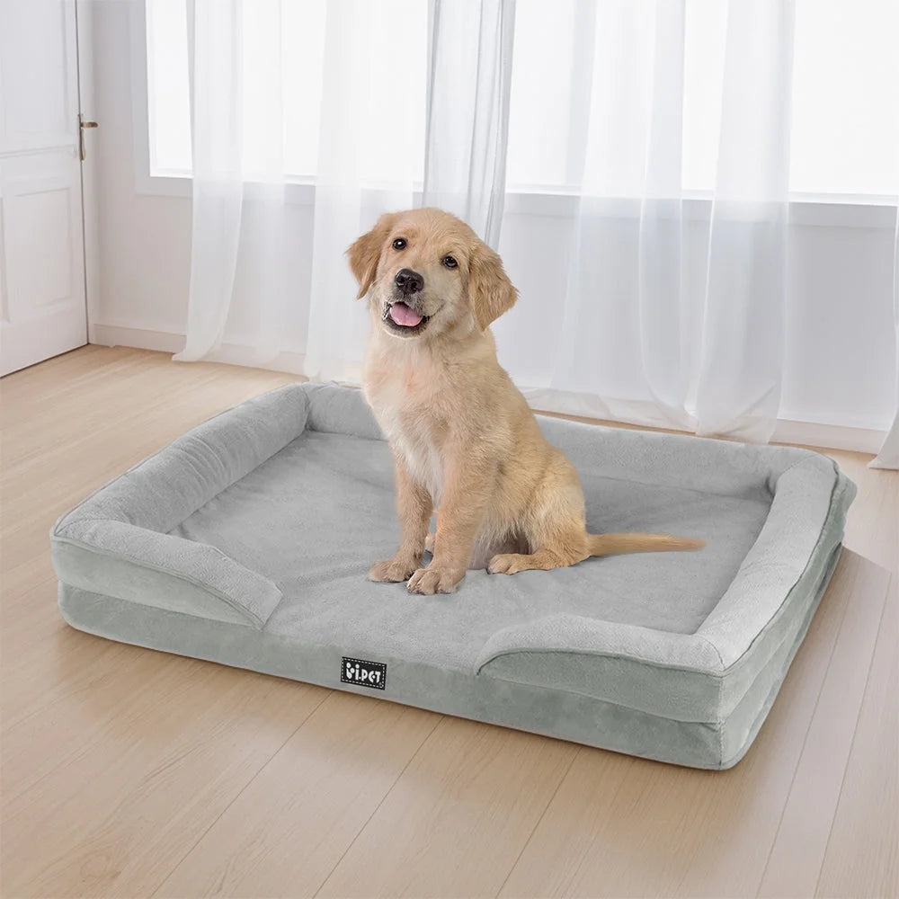 Pet Bed Dog Soft Cushion Egg Crate Large Sofa - Removable &