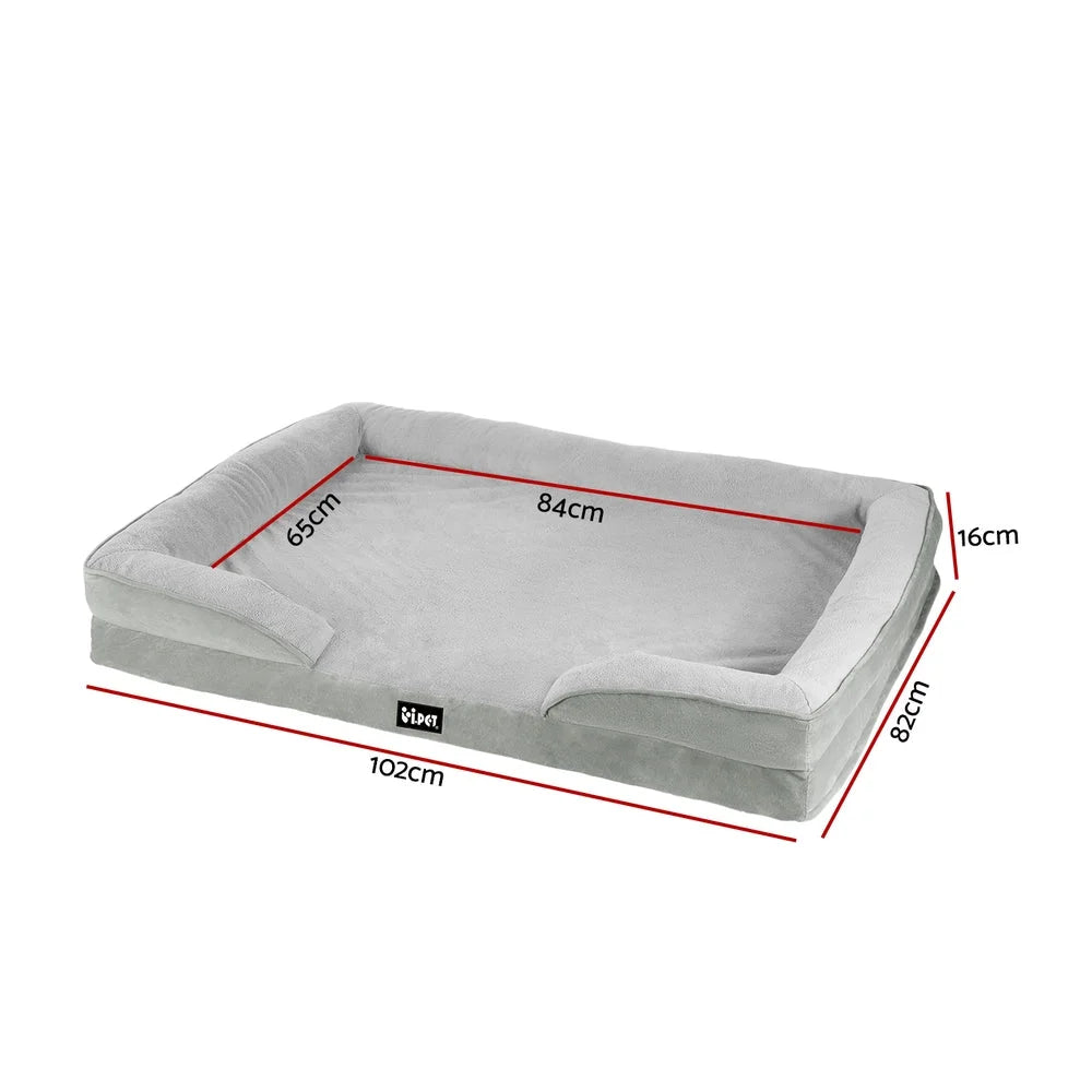 Pet Bed Dog Soft Cushion Egg Crate Large Sofa - Removable &