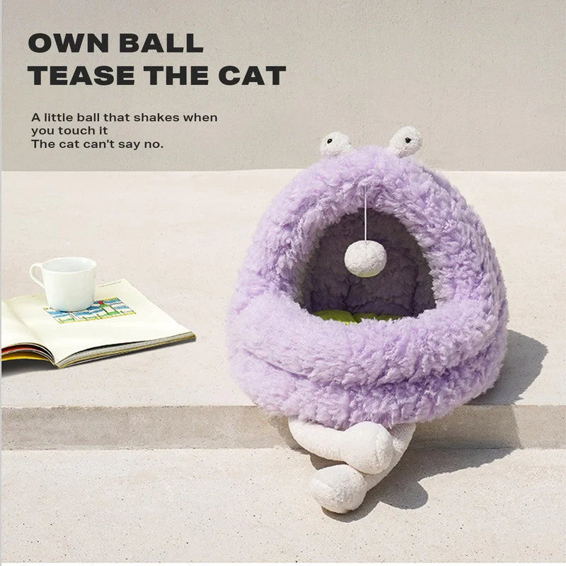 Pet Bed Monster Dog Cat Warm Soft Plush Nest Comfy Sleeping