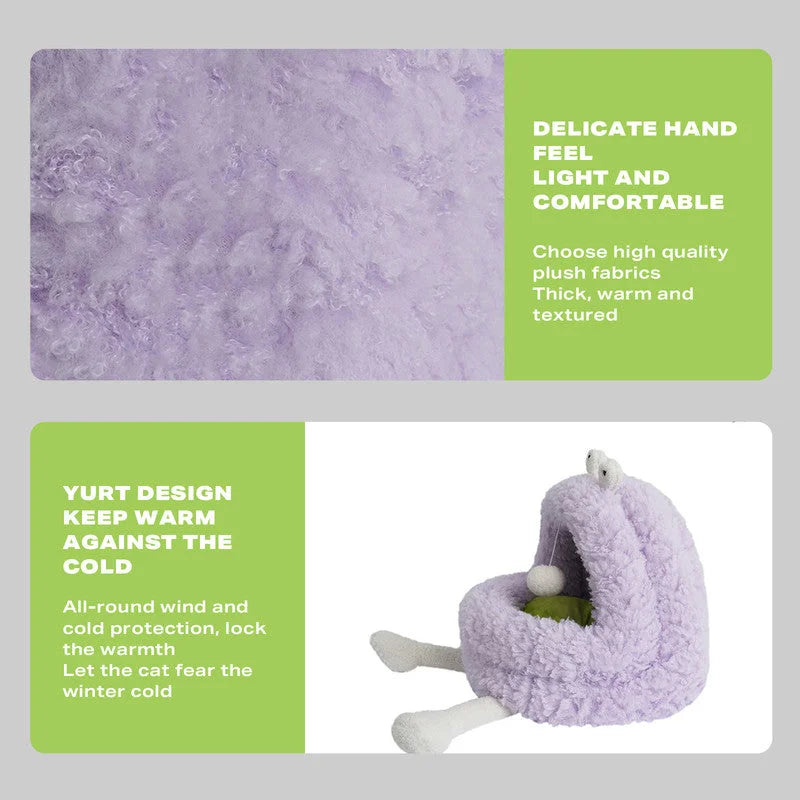 Pet Bed Monster Dog Cat Warm Soft Plush Nest Comfy Sleeping