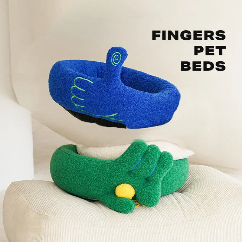 Pet Bed Warm Soft Plush Round Cat Dog Nest Comfy Sleeping