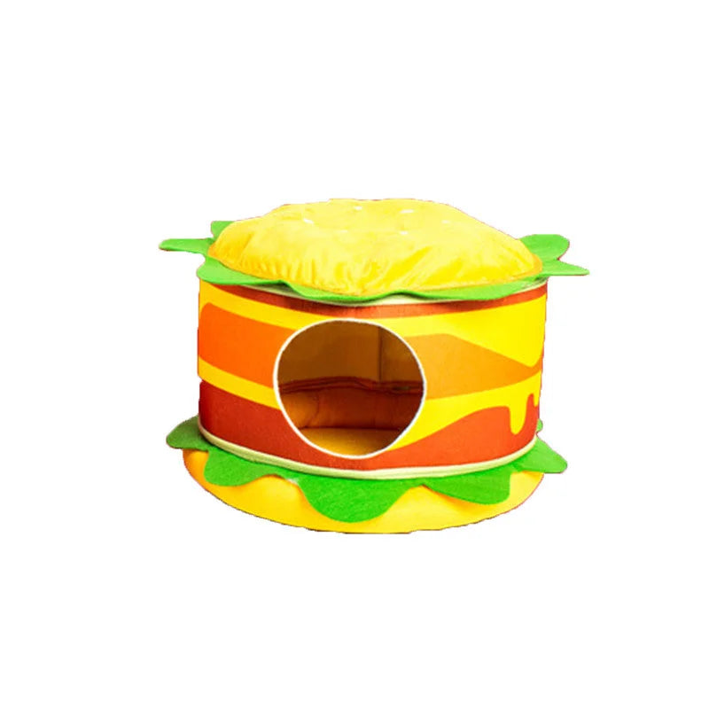 Pet Bed Washable Hamburger for Cats and Dogs - Pet Care