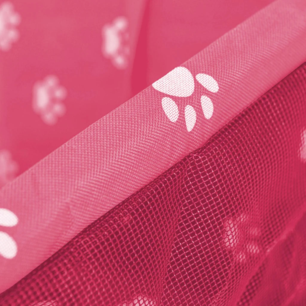 Pet Booster Car Seat Premium Waterproof Breathable Mesh Safety Travel Portable Dog Carrier Bag - Pink
