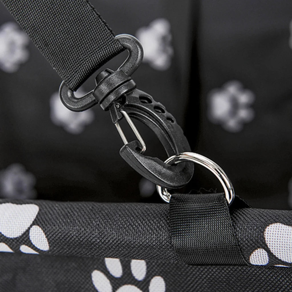 Pet Booster Car Seat Set of 2 Premium Waterproof Breathable Mesh Safety Travel Portable Dog Carrier Bag - Black