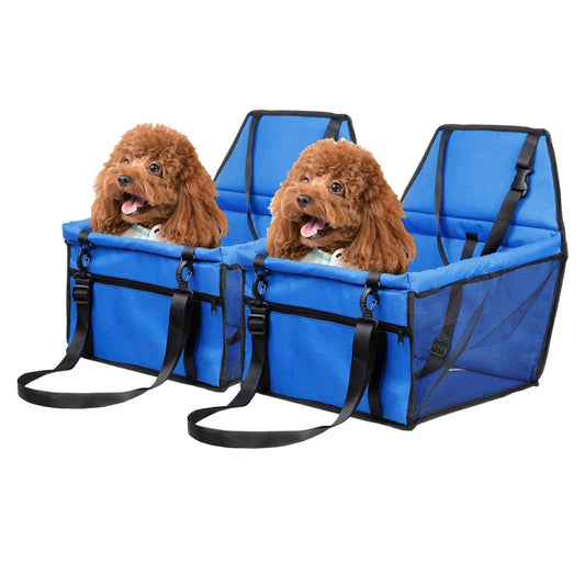 Pet Booster Car Seat Set of 2 Premium Waterproof Breathable Mesh Safety Travel Portable Dog Carrier Bag