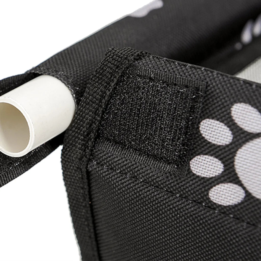 Pet Booster Car Seat Set of 2 Premium Waterproof Breathable Mesh Safety Travel Portable Dog Carrier Bag - Black