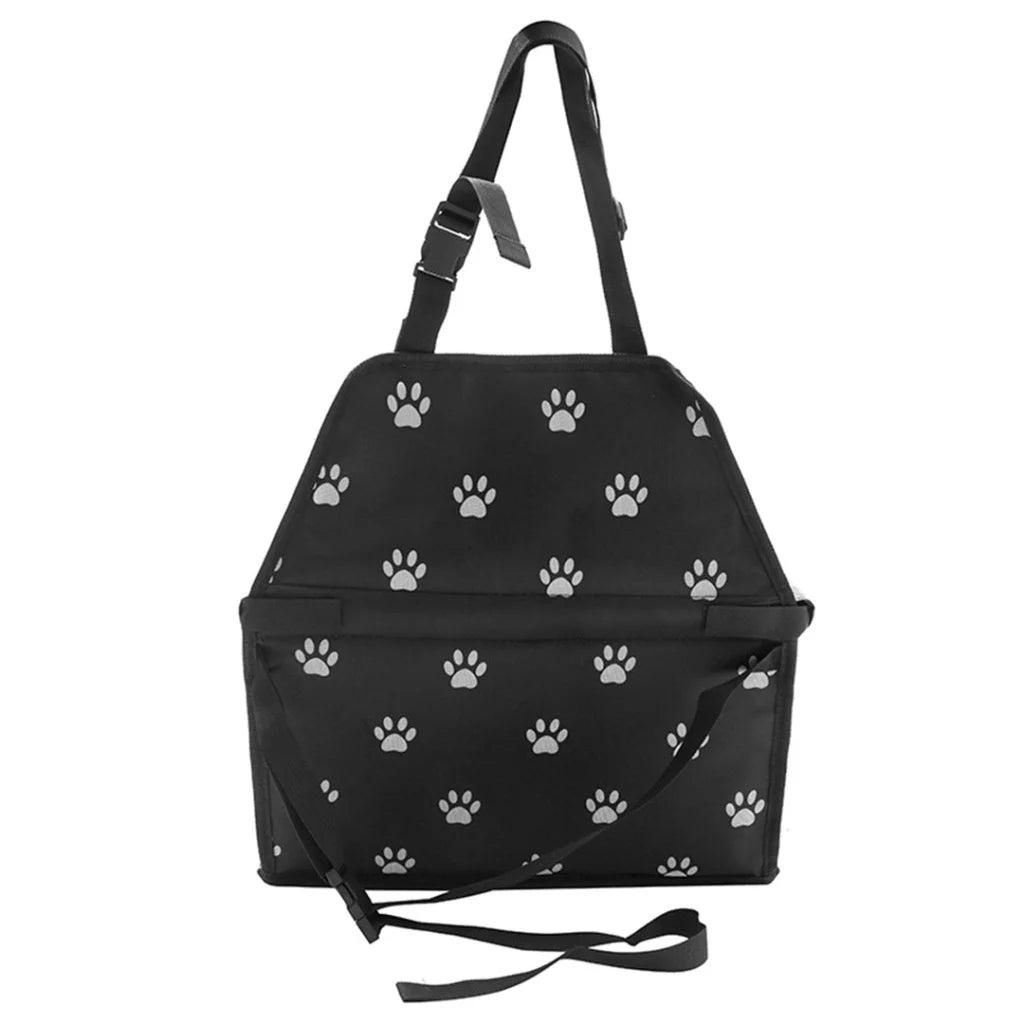 Pet Booster Car Seat Set of 2 Premium Waterproof Breathable Mesh Safety Travel Portable Dog Carrier Bag - Black