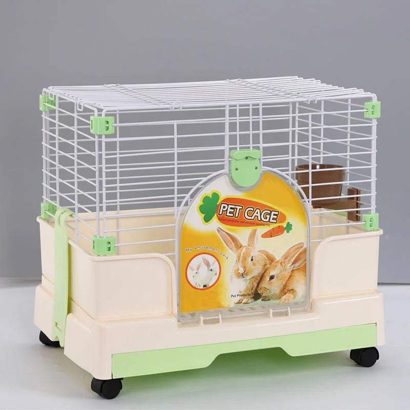 Pet Cage Small Green Rabbit Guinea Pig Crate Kennel