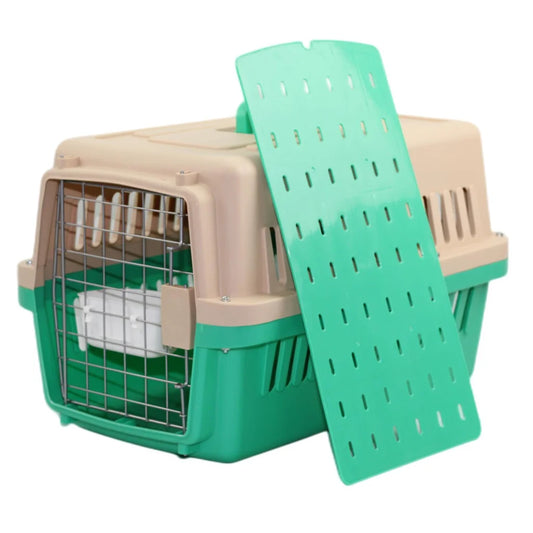Pet Carrier Airline Cage Medium Dog Cat Crate with Bowl &