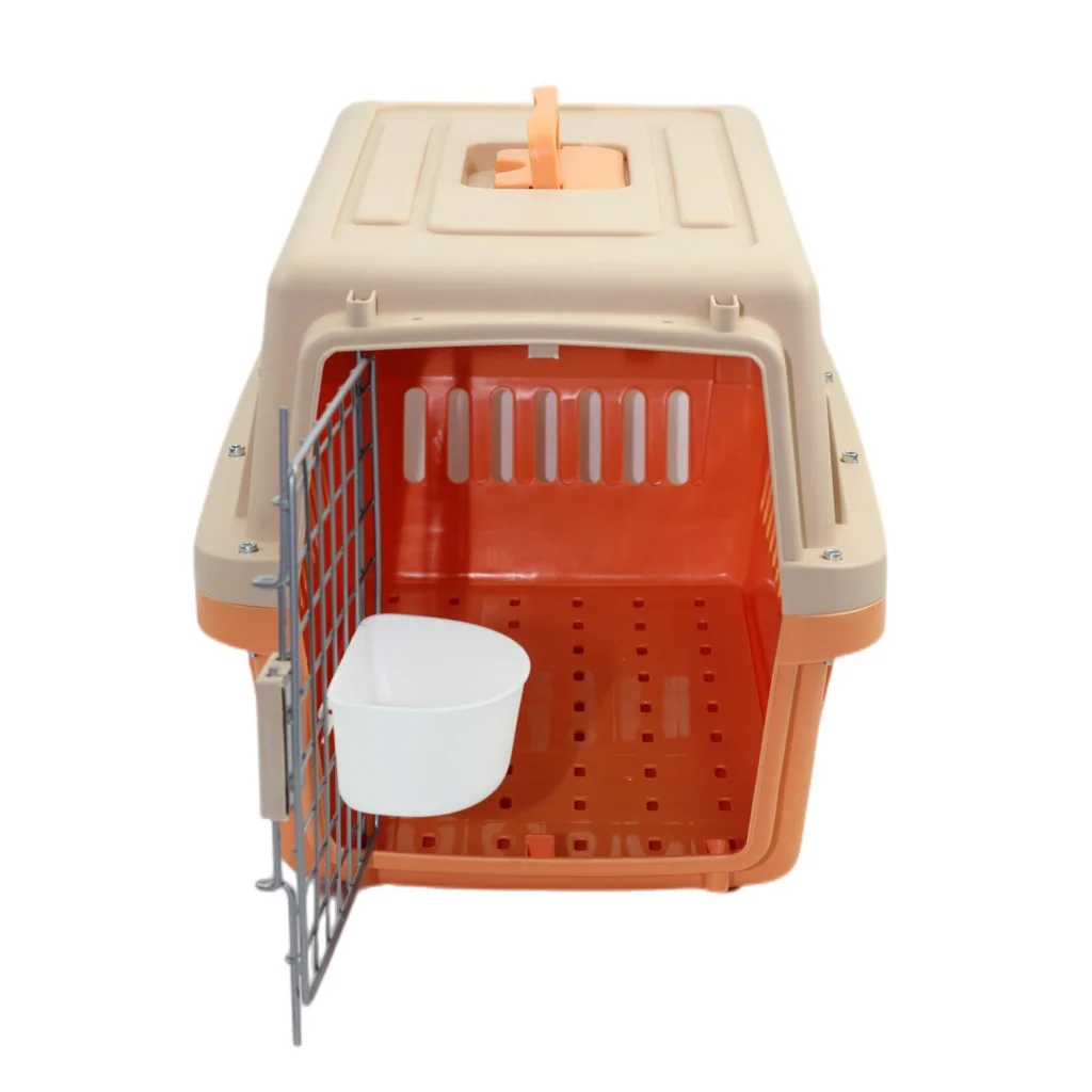 Pet Carrier Medium Dog Cat Airline Crate with Bowl & Tray