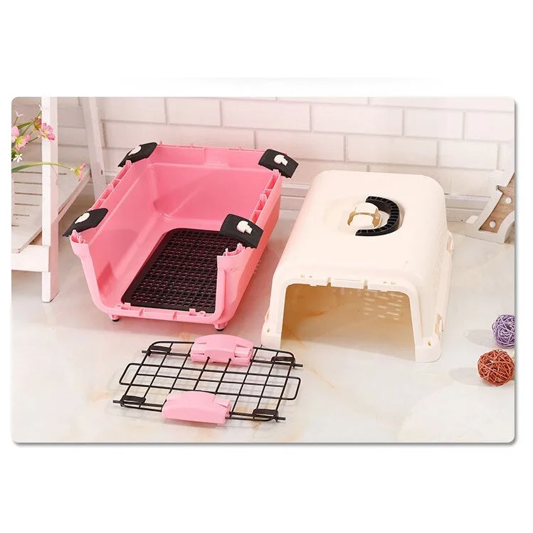 Pet Carrier Medium Portable Plastic Dog Cat Travel Cage