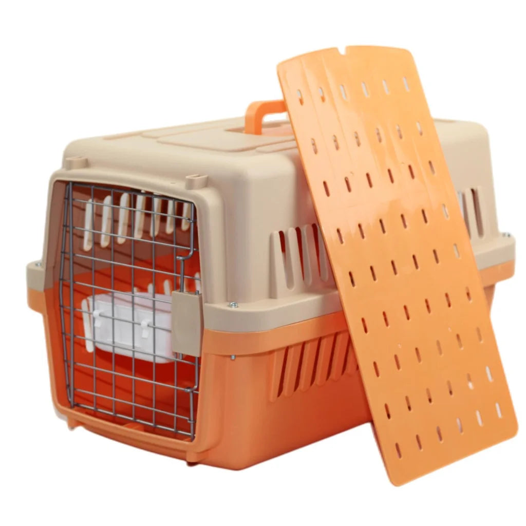 Pet Carrier Small Dog Cat Airline Crate with Bowl & Tray