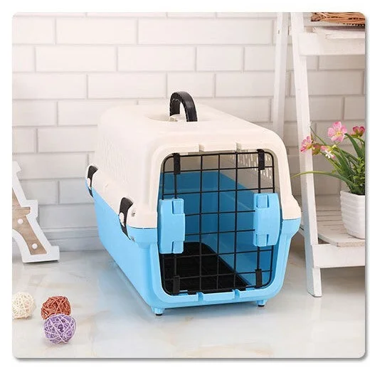 Pet Carrier Small Portable Plastic Dog Cat Travel Cage