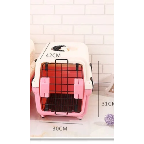 Pet Carrier Small Portable Plastic Dog Cat Travel Cage