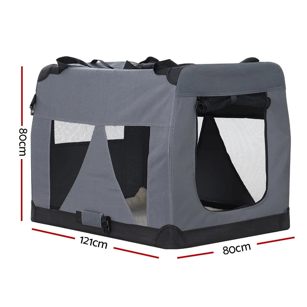 Pet Carrier Soft Crate Dog Cat Travel 121x80CM Portable