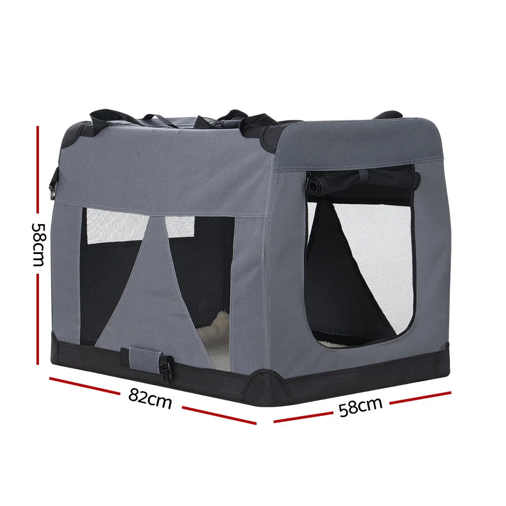 Pet Carrier Soft Crate Dog Cat Travel 82x58CM Portable