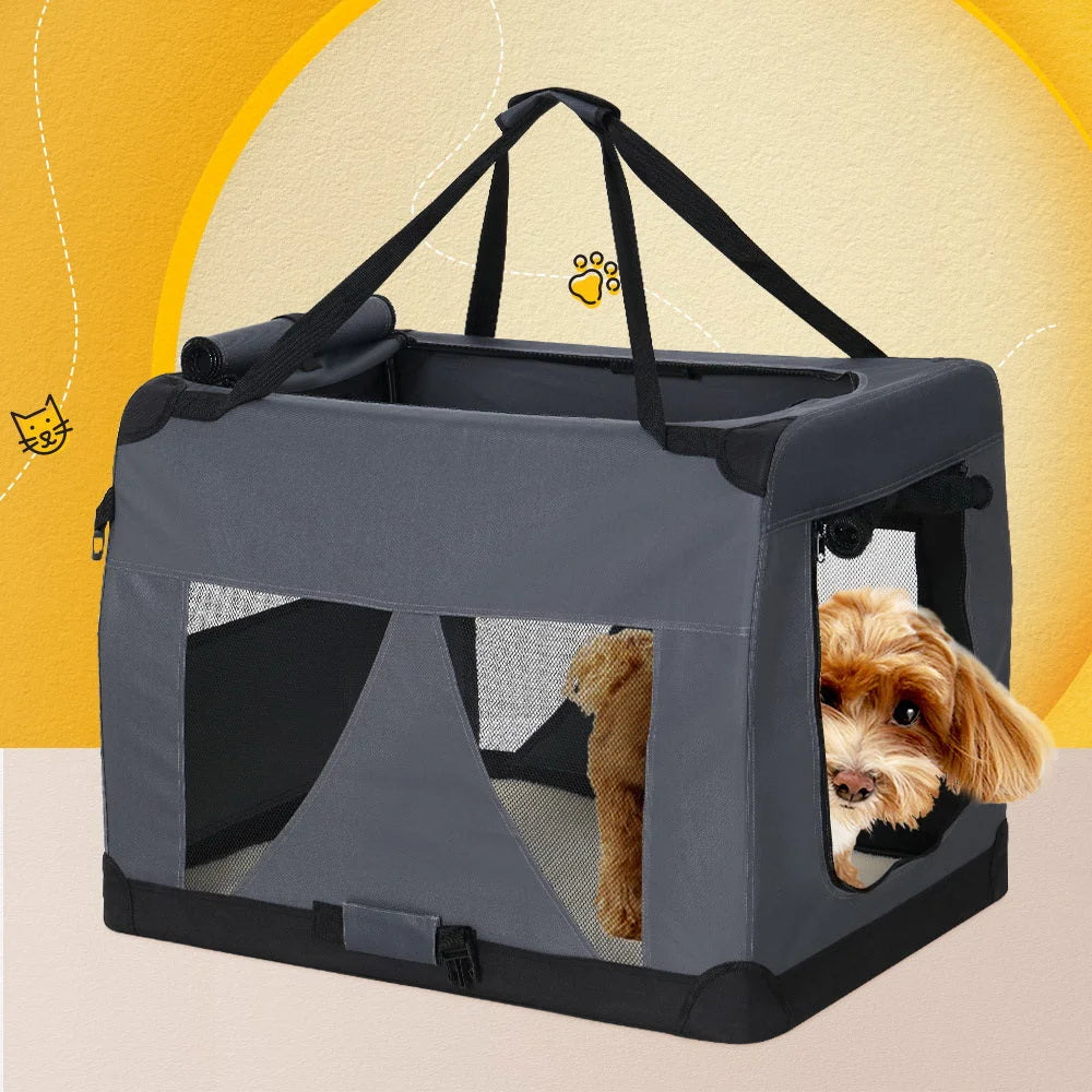 Pet Carrier Soft Crate Dog Cat Travel 82x58CM Portable