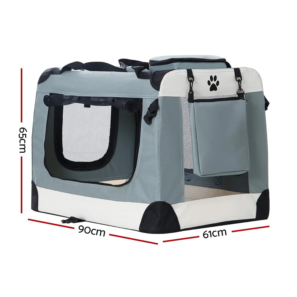 Pet Carrier Soft Crate Dog Cat Travel 90x61CM Portable