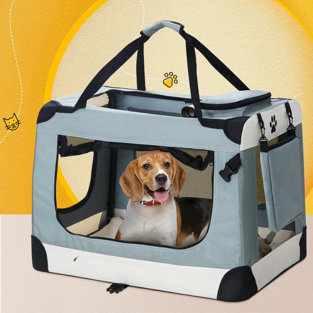 Pet Carrier Soft Crate Dog Cat Travel 90x61CM Portable