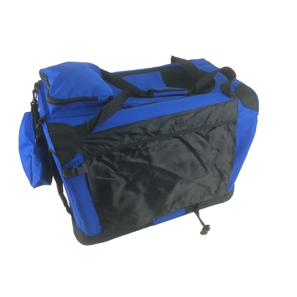 Pet Crate Foldable Soft with Curtain XL - Blue - Pet Care