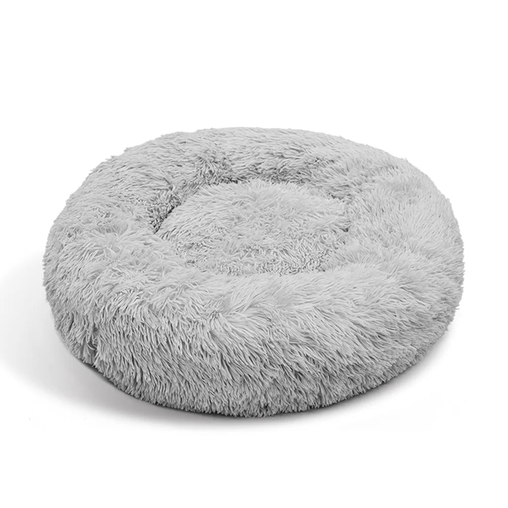Pet Dog Bed Bedding Warm Plush Round Comfort Dog Nest Light