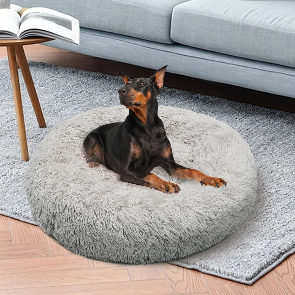 Pet Dog Bed Bedding Warm Plush Round Comfortable Dog Nest