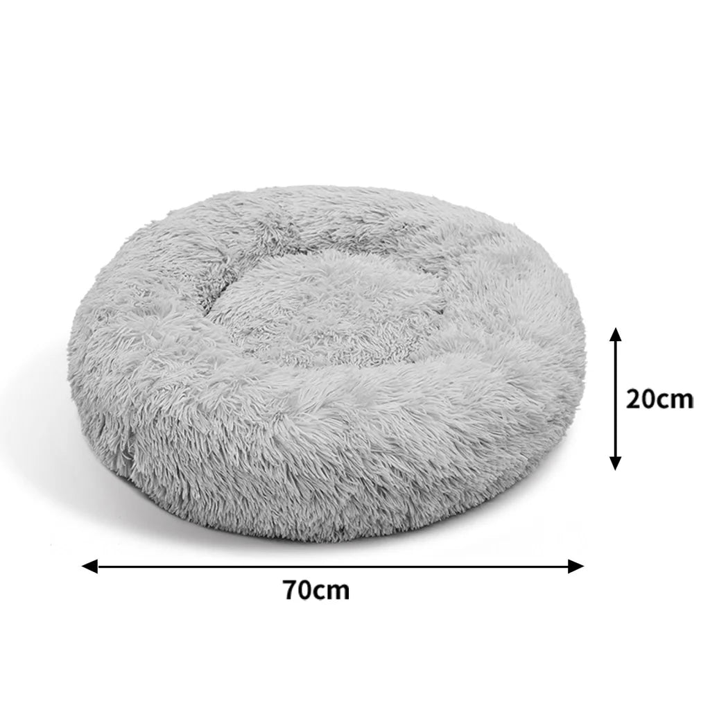 Pet Dog Bed Bedding Warm Plush Round Comfortable Dog Nest