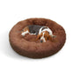 Pet Dog Bedding Warm Plush Round Comfortable Dog Nest Light