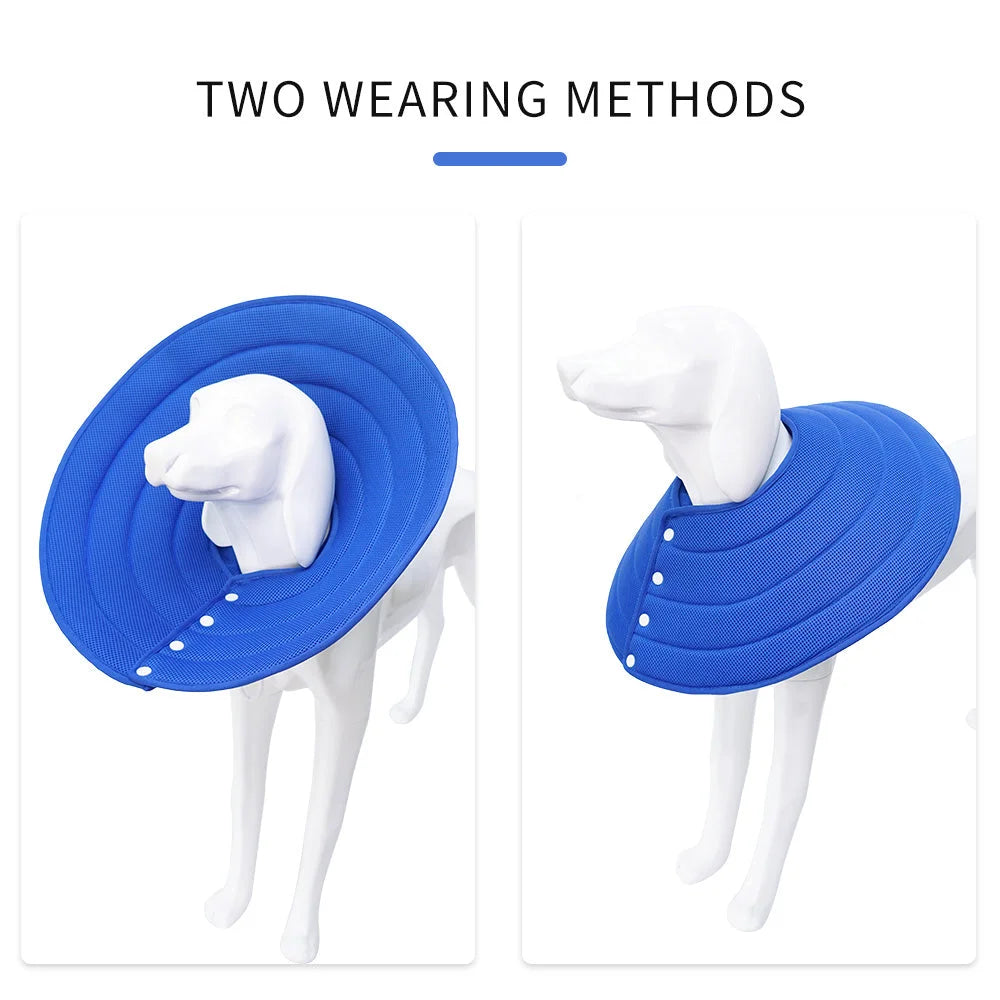 Pet Dog Cat Elizabethan Collar - Adjustable Cone Mesh