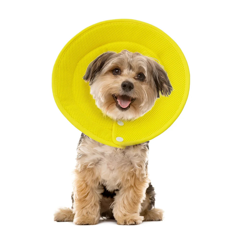 Pet Dog Cat Elizabethan Collar - Adjustable Cone Mesh